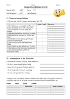 Vorschau - Klassenarbeiten - Klassenarbeit Balladen Deutsch Klasse 7 - Deckblatt