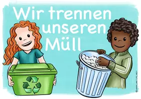 Vorschau - Poster - Classroom Management "Müll-Schilder" Mülltrennung Beschriftung Umwelt - Seite 1