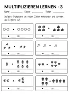 Vorschau - Arbeitsblätter - Multiplikation Rechenübungen 2. Klasse bis 3. Klasse Mathematik - Seite 3