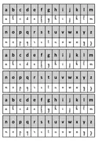 Aperçu - Affichage - Alphabets miniscules en script et cursif - Page de couverture