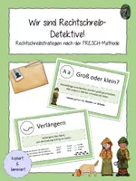 Vorschau - Poster - Wir sind Rechtschreibdetektive - Rechtschreibstrategien nach FRESCH - Deckblatt