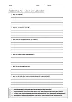Vorschau - Arbeitsblätter - AB mit Fragen zum Thema "Logistik" + Lösungsblatt + Infografik - Deckblatt