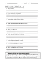 Vorschau - Arbeitsblätter - AB mit Fragen zum Thema "London" + Lösungsblatt + Mindmap + Infografik - Deckblatt