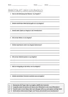 Vorschau - Arbeitsblätter - Lernposter + AB mit Fragen zum Thema "Los Angeles" + Lösungsblatt + Mindmap + Infografik - Seite 1