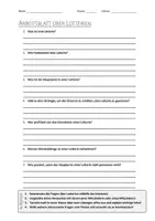 Vorschau - Arbeitsblätter - AB mit Fragen zum Thema "Lotterie" + Lösungsblatt - Deckblatt