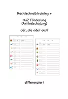 Vorschau - Stationenlernen - Rechtschreibheft mit Artikelkennzeichnung #eurokäfer - Deckblatt