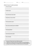 Vorschau - Arbeitsblätter - AB mit Fragen zum Thema "Löwe" + Lösungsblatt + Infografik - Deckblatt