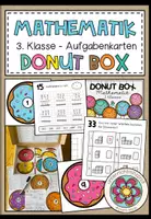 Vorschau - Fördermaterial/Inklusion - MATHEMATIK - DONUT BOX (3. Schulstufe) 36 Aufgabenkarten zum Jahresstoff - Deckblatt