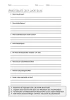 Vorschau - Arbeitsblätter - AB mit Fragen zum Thema "Lucky Luke" + Lösungsblatt - Deckblatt