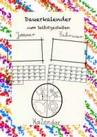 Vorschau - Mal- und Bastelvorlagen - Dauerkalender zum Selbstgestalten Bastelkalender - Deckblatt