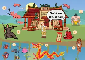 Vorschau - Stundenentwürfe - Flucht aus dem Tempel / Abenteuergeschichte schreiben - Seite 1