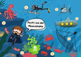 Vorschau - Stundenentwürfe - Flucht aus der Meereshöhle / Abenteuergeschichte schreiben - Seite 1