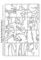 Vorschau - Mal- und Bastelvorlagen - Franz Marc: "Die roten Pferde" - Kunstwerk puzzeln - Seite 1