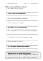 Vorschau - Arbeitsblätter - AB mit Fragen zum Thema "Luxemburg" + Lösungsblatt + Infografik - Deckblatt