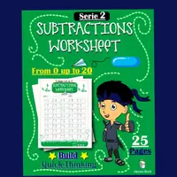 Aperçu - Feuilles d'exercices - Série 2 - Feuilles de calcul (-) de 0 à 20 - 25 pages - Page de couverture