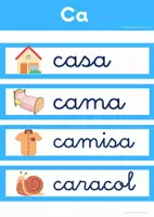 Vista previa - Hojas de trabajo - Palabras con Ca, Co, Cu, Que y Qui - Portada
