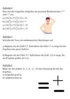 Vorschau - Arbeitsblätter - Mathematik Aufgaben Addition und Subtraktion von rationalen Zahlen - Seite 3