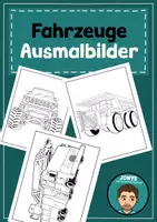 Vorschau - Mal- und Bastelvorlagen - Fahrzeuge - Ausmalbilder - für Zwischendurch - Deckblatt