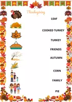 Vorschau - Arbeitsblätter - Thanksgiving day worksheets in english - Seite 3