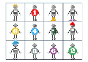 Aperçu - Jeux - le bingo des robots, cycles 1 et 2 - Page 1