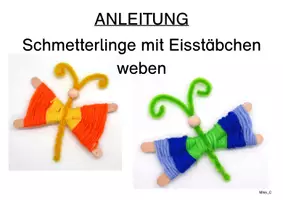 Vorschau - Präsentationen/Tafelbilder - Kunst im Sommer: Schmetterlinge mit Eisstäbchen weben - Seite 2