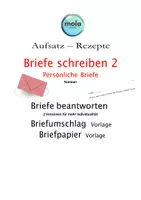 Vorschau - Arbeitsblätter - AUFSATZ-REZEPTE: Briefe beantworten 2 (Sommer) - Deckblatt