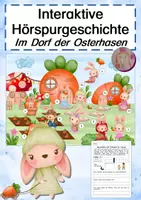 Vista previa - Hojas de trabajo - Hörspurgeschichte: Im Dorf der Osterhasen (en alemán) - Portada