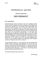 Vorschau - Arbeitsblätter - Charakterisierung ganz easy! - Friedrich Dürrenmatt: DER VERDACHT - Seite 2