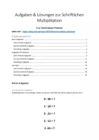 Vorschau - Arbeitsblätter - 100 Aufgaben: Schriftliche Multiplikation - Seite 1