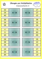 Vorschau - Aufgabenkarten - Klammerkarten zur Multiplikation (3-fach differenziert) - Seite 3