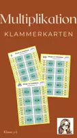 Vorschau - Aufgabenkarten - Klammerkarten zur Multiplikation (3-fach differenziert) - Deckblatt