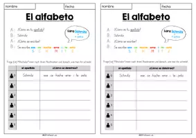 Vorschau - Arbeitsblätter - El alfabeto - Arbeitsblatt zur Einübung (Alphabet) - Seite 3