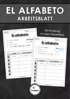 Vorschau - Arbeitsblätter - El alfabeto - Arbeitsblatt zur Einübung (Alphabet) - Deckblatt