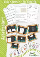 Vorschau - Arbeitsblätter - Arbeitsblatt und Interaktive pdf - Die Schrift vor 100 Jahren - Deckblatt