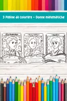 anteprima - Materiale per pittura e bricolage - Pagine da colorare, scopri il potere delle menti brillanti di Hypatia, Emmy Noether e Sofja Kovalevskaja! - Pagina 1