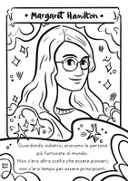 anteprima - Materiale per pittura e bricolage - Donne nelle STEM, Margaret Hamilton, Mary Golda Ross e Mae Jemison, Pagine da Colorare - Pagina 2