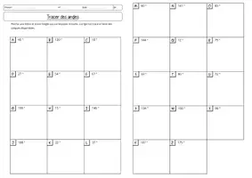 Aperçu - Feuilles d'exercices - Tracer des angles - Exercices - Page de couverture