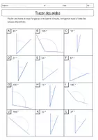 Aperçu - Feuilles d'exercices - Tracer des angles - Exercices - Page 1