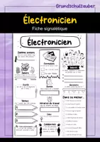 Vorschau - Arbeitsblätter - Électronicien Fiche signalétique (français) - Deckblatt