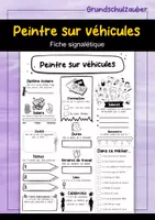 Vorschau - Arbeitsblätter - Peintre sur véhicules Fiche signalétique (français) - Deckblatt