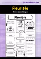 Vorschau - Arbeitsblätter - Fleuriste Fiche signalétique (français) - Deckblatt
