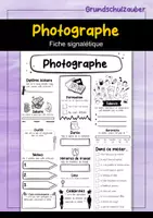 Vorschau - Arbeitsblätter - Photographe Fiche signalétique (français) - Deckblatt