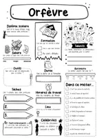 Vorschau - Arbeitsblätter - Orfèvre Fiche signalétique (français) - Seite 1