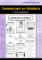 Vorschau - Arbeitsblätter - Commerçant en hôtellerie Fiche signalétique (français) - Deckblatt