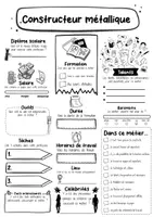 Vorschau - Arbeitsblätter - Constructeur métallique Fiche signalétique (français) - Seite 1