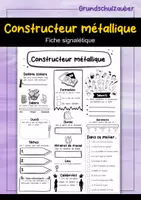 Vorschau - Arbeitsblätter - Constructeur métallique Fiche signalétique (français) - Deckblatt