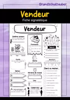 Vorschau - Arbeitsblätter - Vendeur Fiche signalétique (français) - Deckblatt
