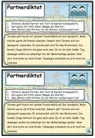 Vorschau - Aufgabenkarten - Partnerdiktat "Auf dem Spielplatz" DaZ / DaF / Deutsch - Seite 1