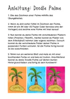 Vorschau - Stundenentwürfe - Doodle Palmen - Buntes Kunstprojekt für den Sommer - Seite 1
