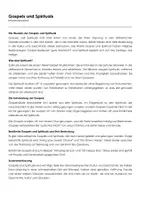 Vorschau - Arbeitsblätter - Gospels und Spirituals (Infotext und Übungen) - Deckblatt